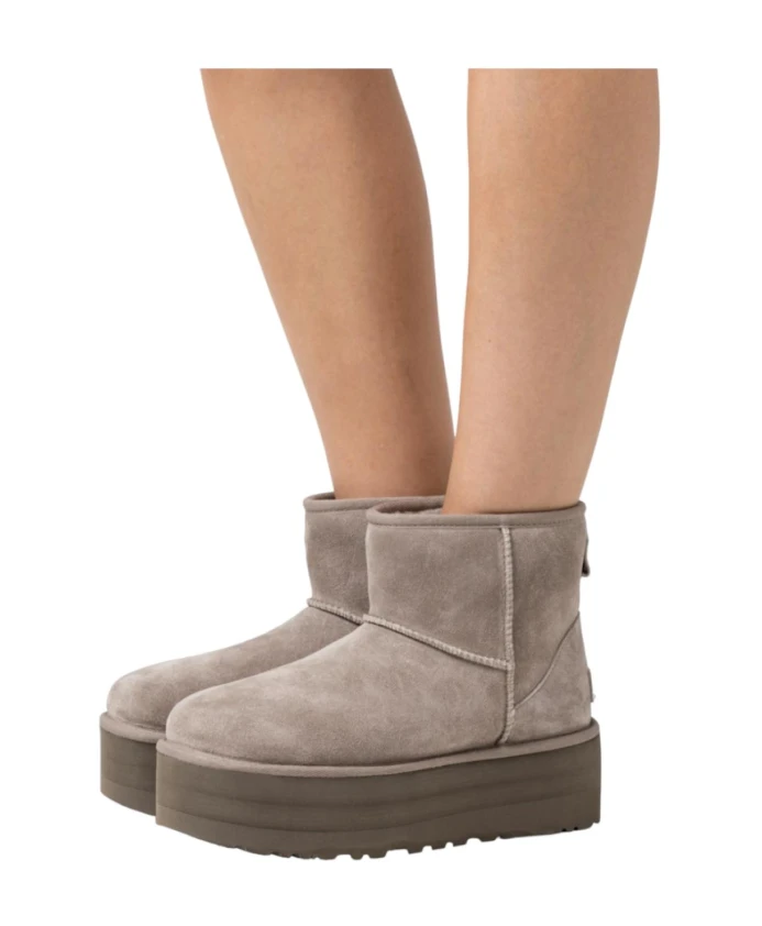 Ботинки UGG на платформе, серый
