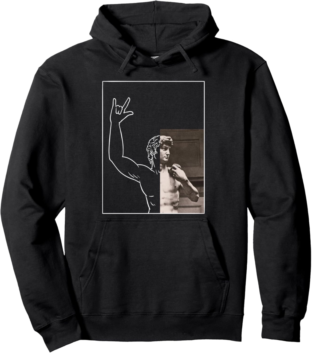 

Статуя Давида Микеланджело искусство классическое искусство история искусства толстовка Classic Art Gifts, черный