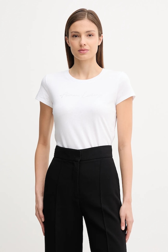 

Хлопковая футболка Armani Exchange, белый