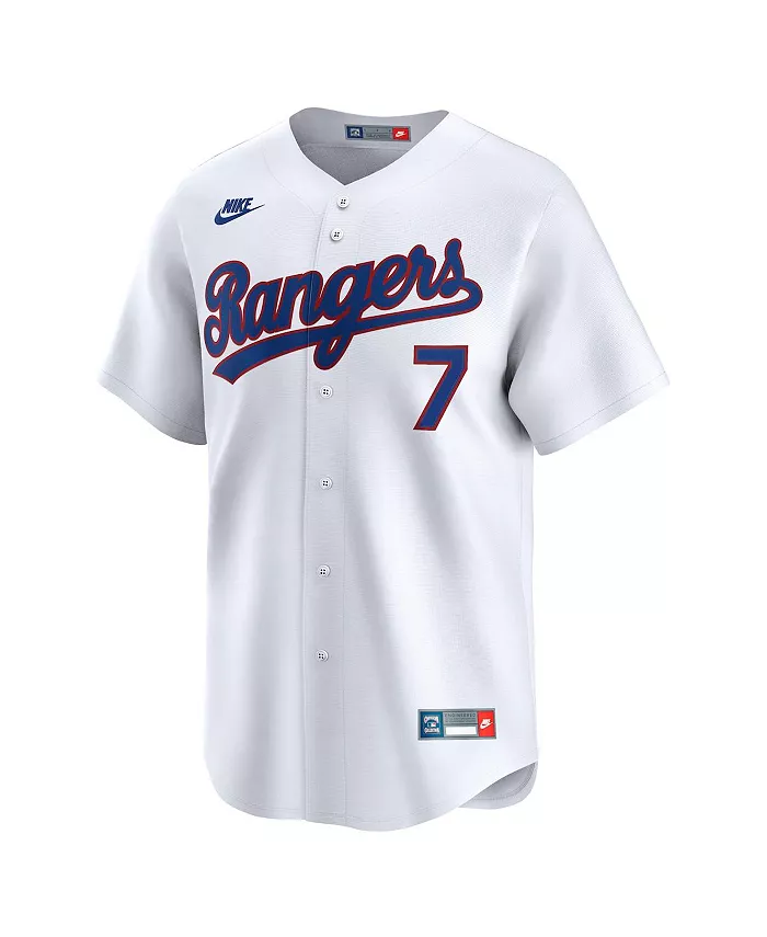 Мужская бейсбольная майка Ivan Rodriguez белого цвета Texas Rangers из коллекции Throwback Cooperstown Limited Nike — фото 3