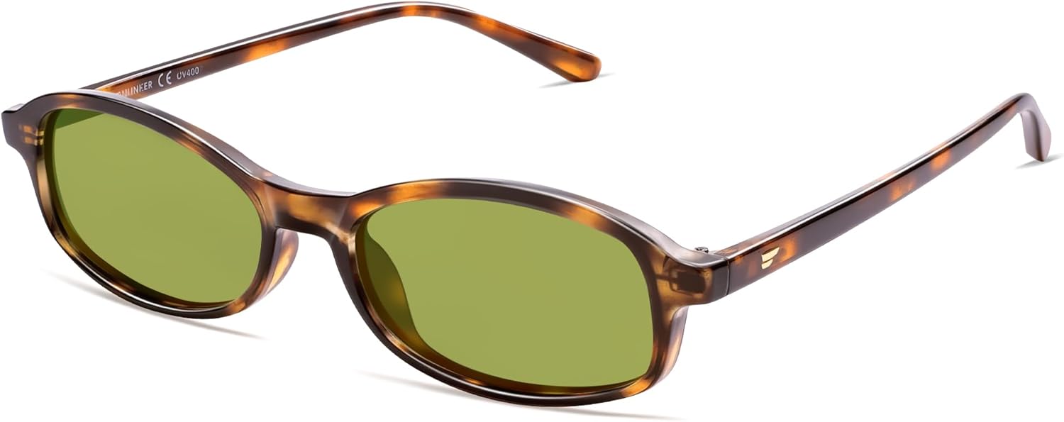 

Солнцезащитные очки VANLINKER Retro Polarized Rectangle Sunglasses для женщин, модные, в стиле 90-х, маленькие квадратные, винтажные, узкая тонкая оправа VL9855, C8-tortoiseshell/Green