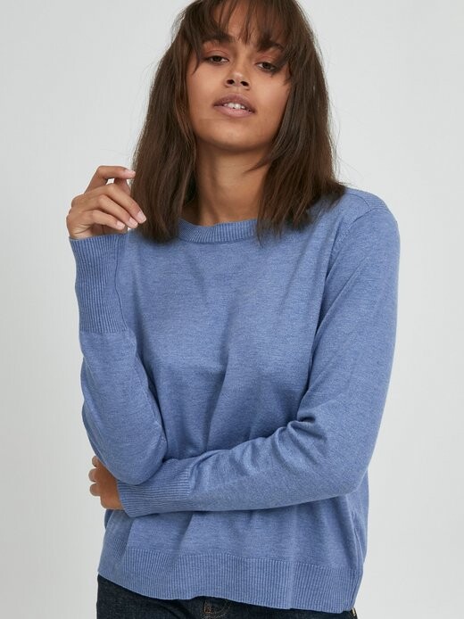 

Вязаный свитер пзсара Pulz Jeans, синий