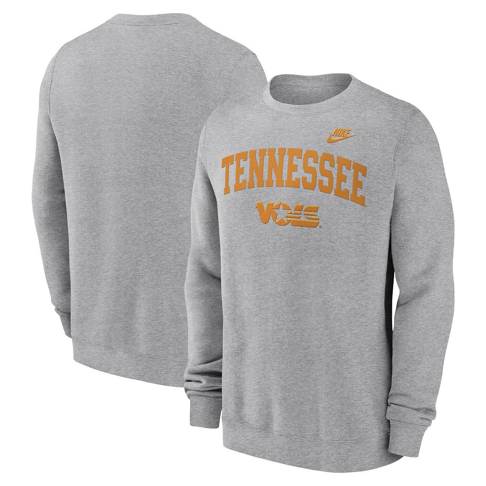 

Мужской свитшот из саржи Nike Heather Grey Tennessee Volunteers Legacy Classic Tackle с вышитой аркой и логотипом, цвет Ten Grey