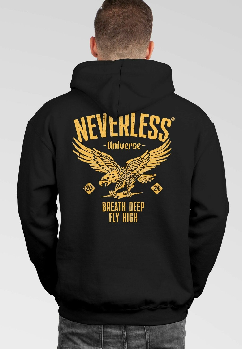 

Толстовка с капюшоном BACK EAGLE RETRO DESIGN FASHION Neverless, черный