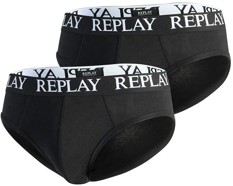 

Replay Slip "SLIP Basic Cuff Logo 2pcs Bo" (2 шт. в упаковке), черный