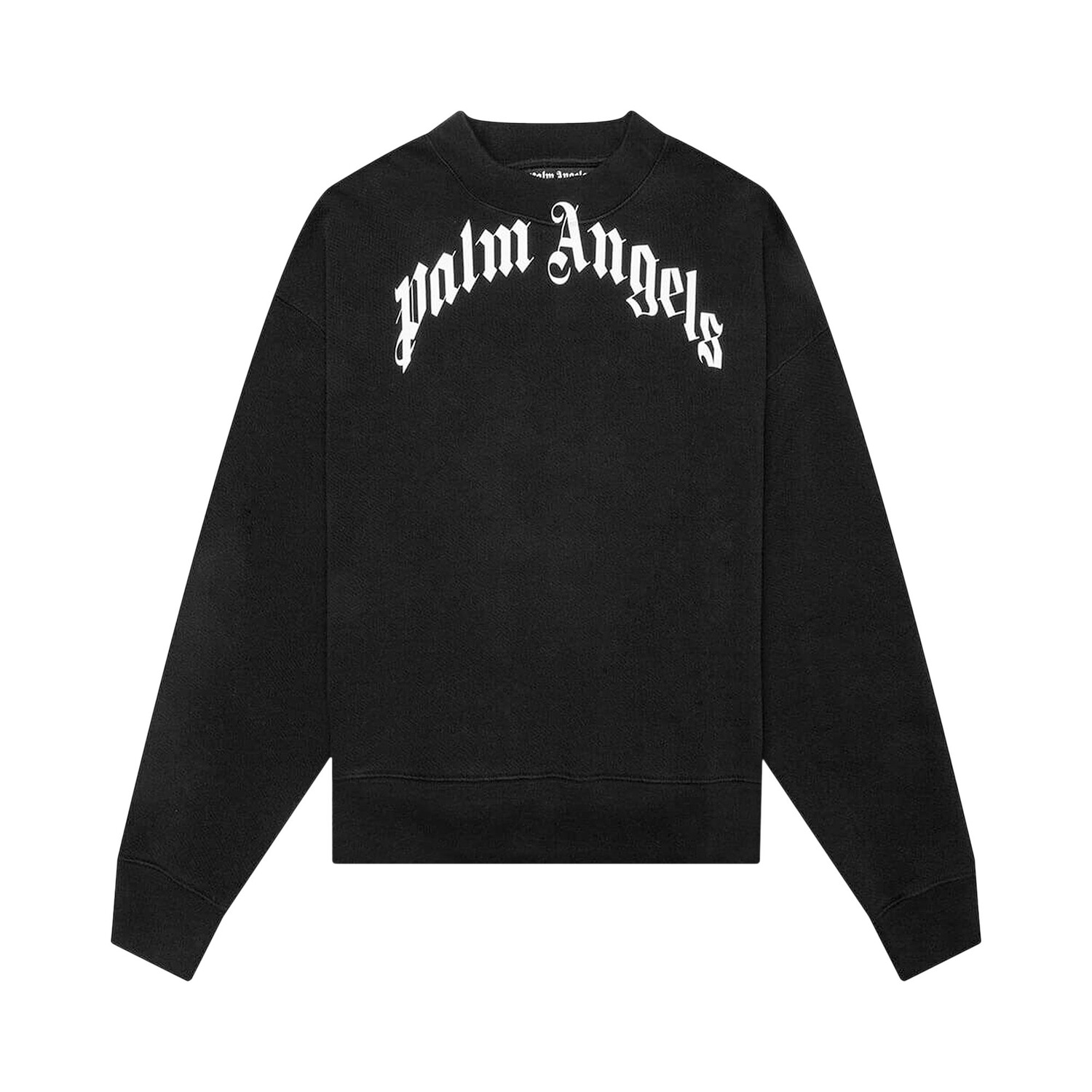 

Футболка с изогнутым логотипом Palm Angels, цвет черный/белый