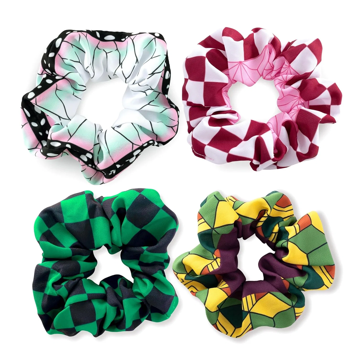 Набор из 4 резинок для волос Roffatide в стиле аниме Roffatide, Multicoloured (Multicoloured A)