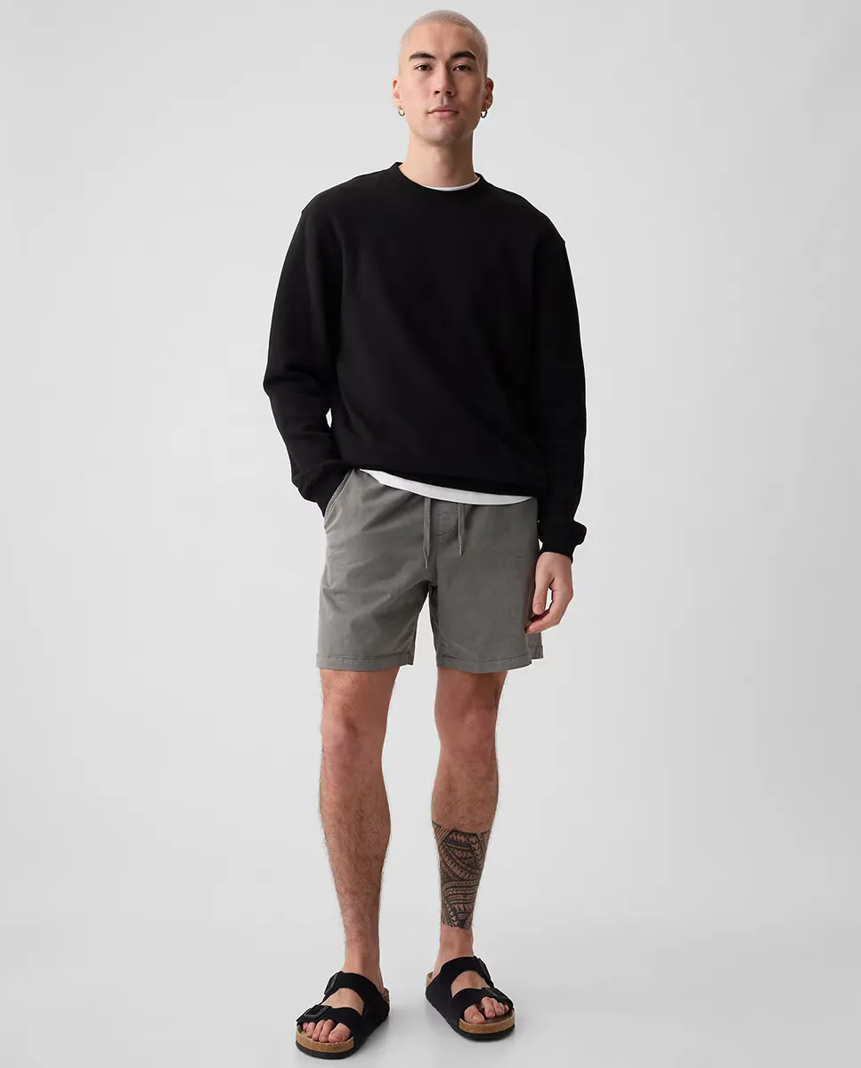 

Мужские шорты из хлопковой смеси Gap, черный
