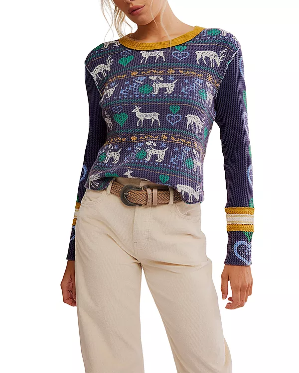 

Футболка для многослойного образа Free People, мультиколор