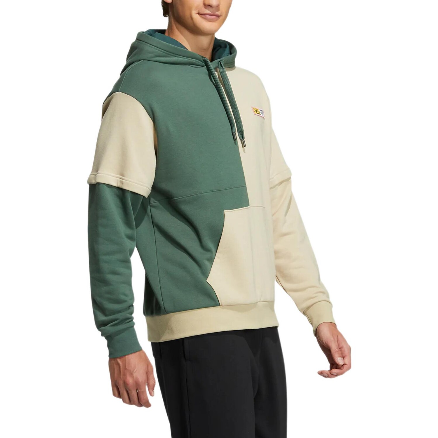 Толстовка мужская белая/зеленая Adidas Neo, белый/зеленый — фото 4