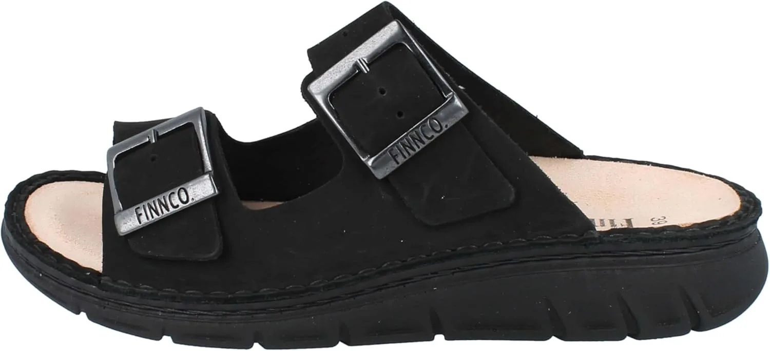 Мужские и женские туфли Finn Comfort FINNCO Cayman Soft, черные, из нубуковой кожи — фото 2