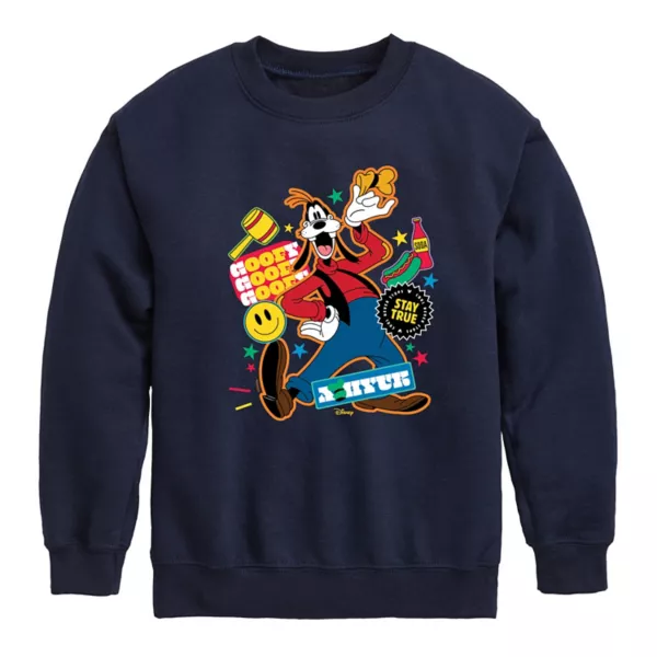 

Микки Маус и друзья худи с Гуфи для мальчиков 8-20 иконок из флиса Disney, синий