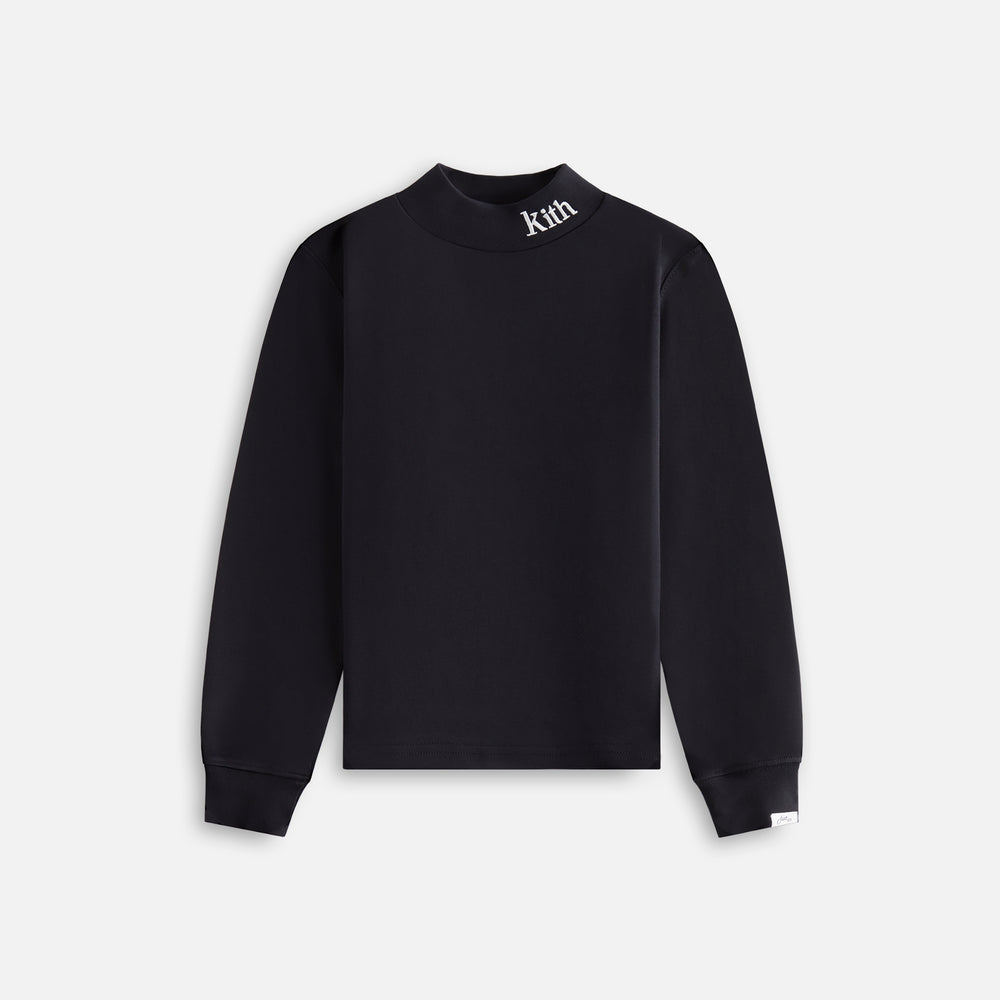 

Футболка Kith Kids Classic Long Sleeve Mock Neck Tee, черный
