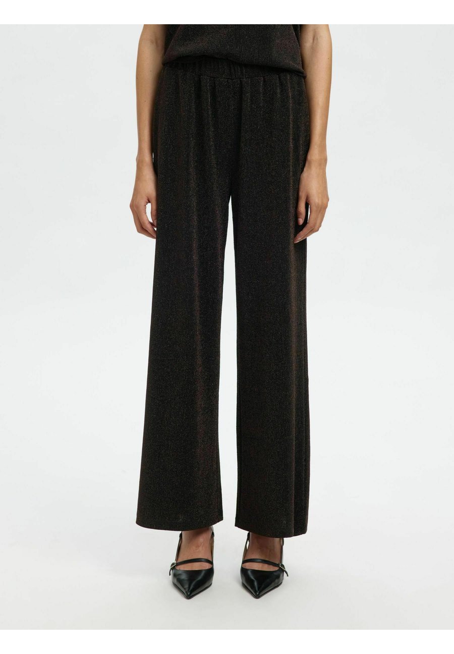 

Брюки Selected Femme HIGH WAIST GLITZER, Delicioso/Brown