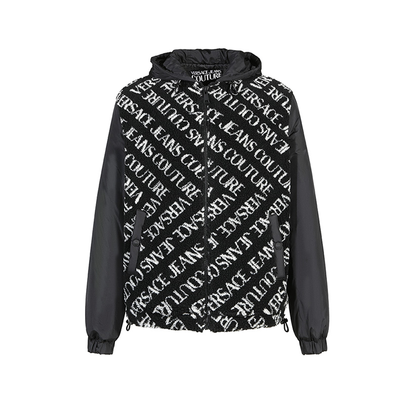 

VERSACE JEANS COUTURE Пуховик FW24 мужской черный, Black