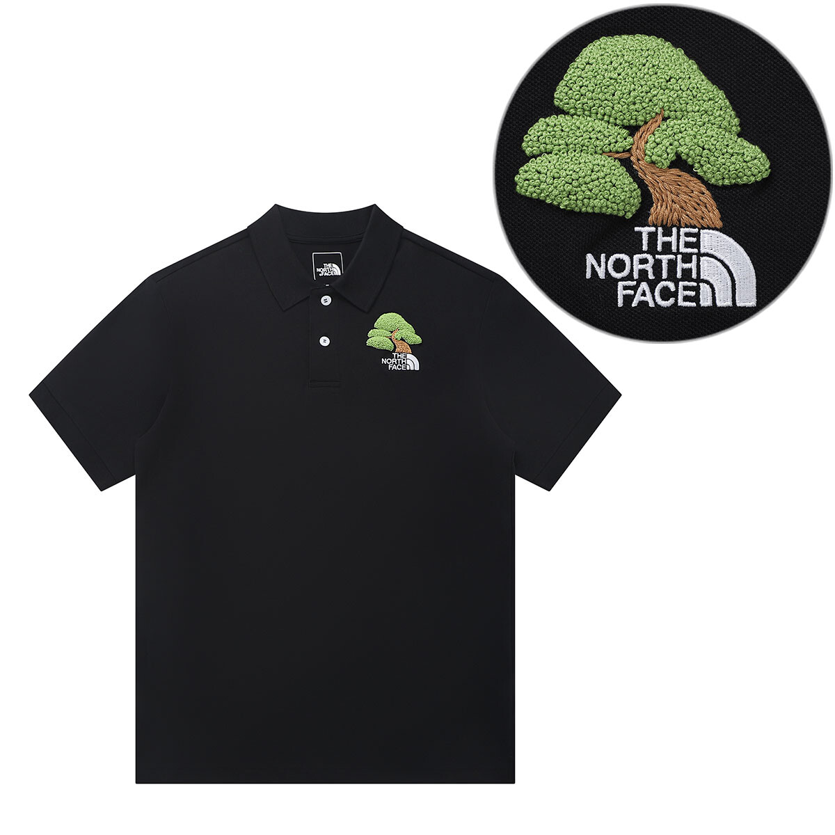 

Рубашка поло унисекс черная The North Face, черный
