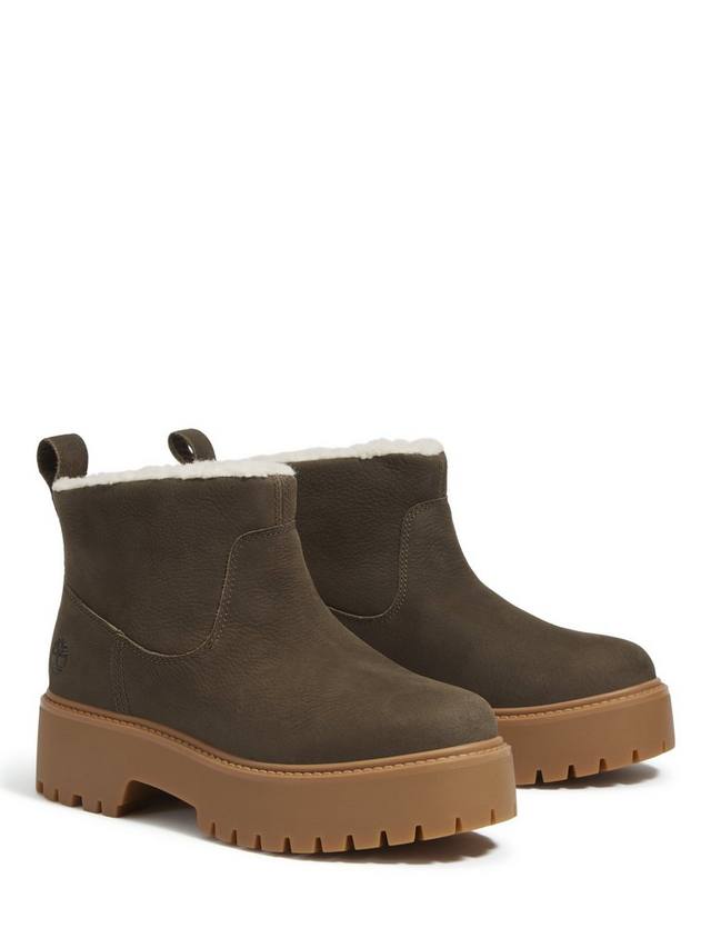 Кожаные ботинки Stone Mid до щиколотки Timberland, Dark Brown — фото 3