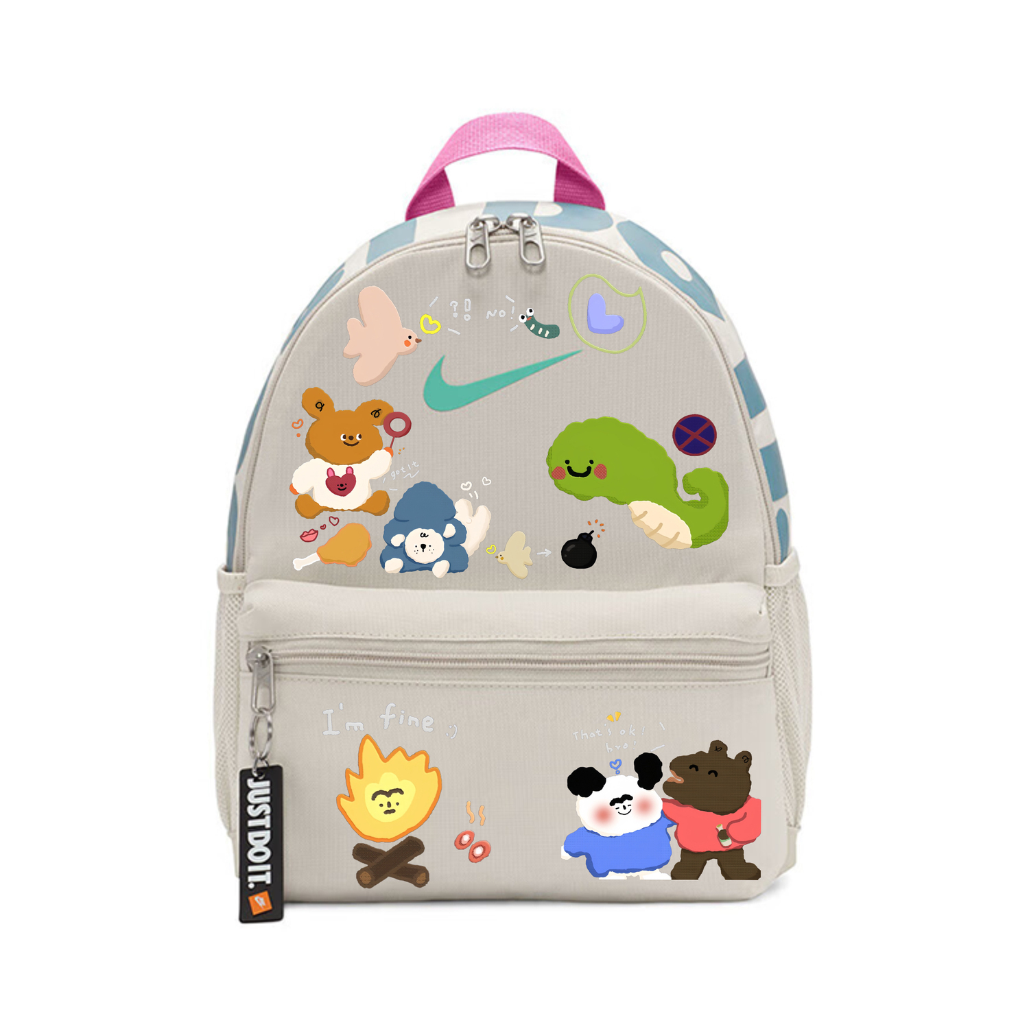 

Nike Бикио, детский рюкзак из серо-белой ткани, Campfire Gala