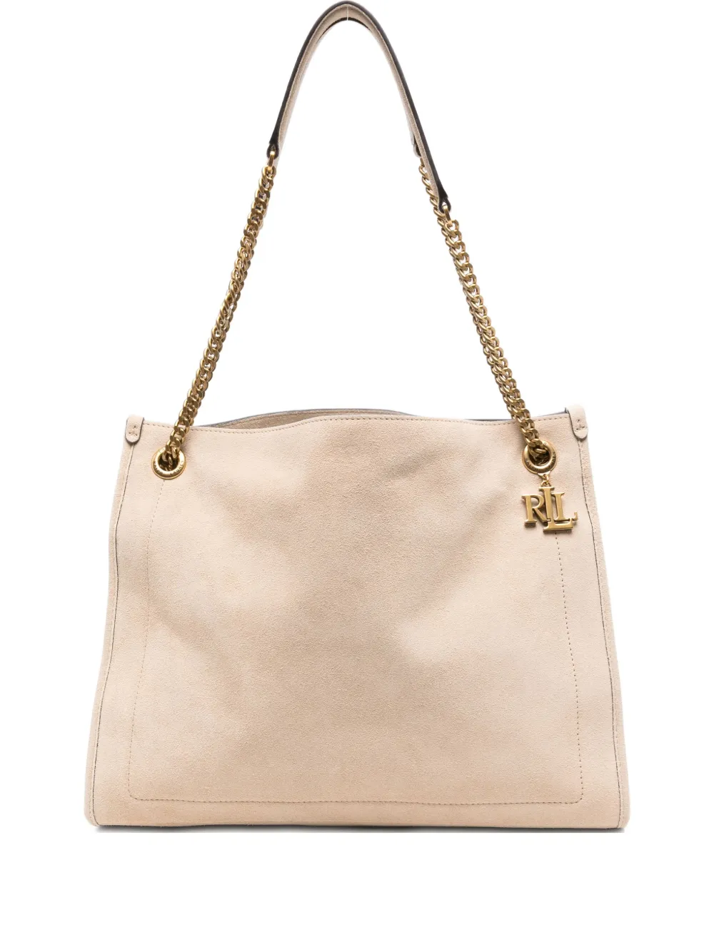 

Замшевая сумка-тоут с цепочным ремешком Lauren Ralph Lauren, нейтральный