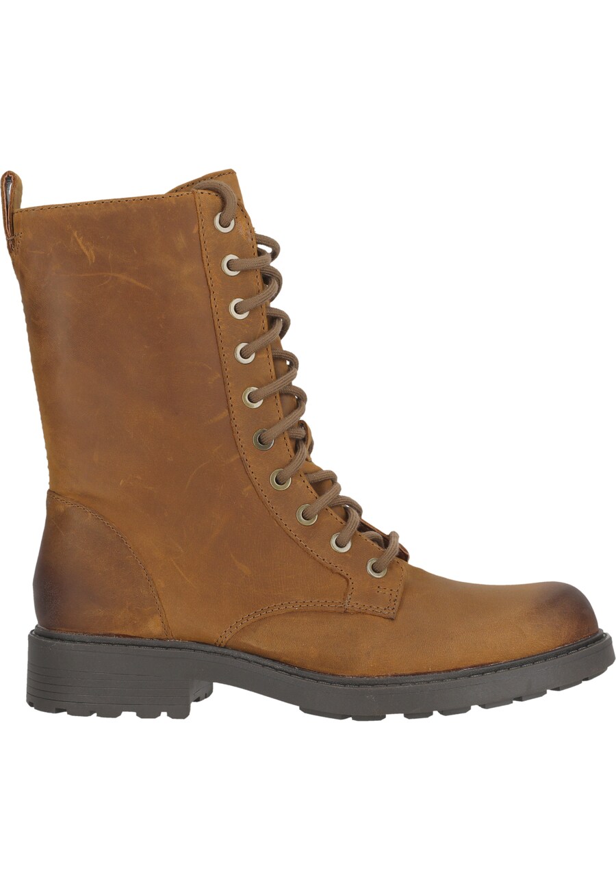 Ботинки женские CLARKS Orinoco2 Style кожаные высокие, коричневый — фото 4
