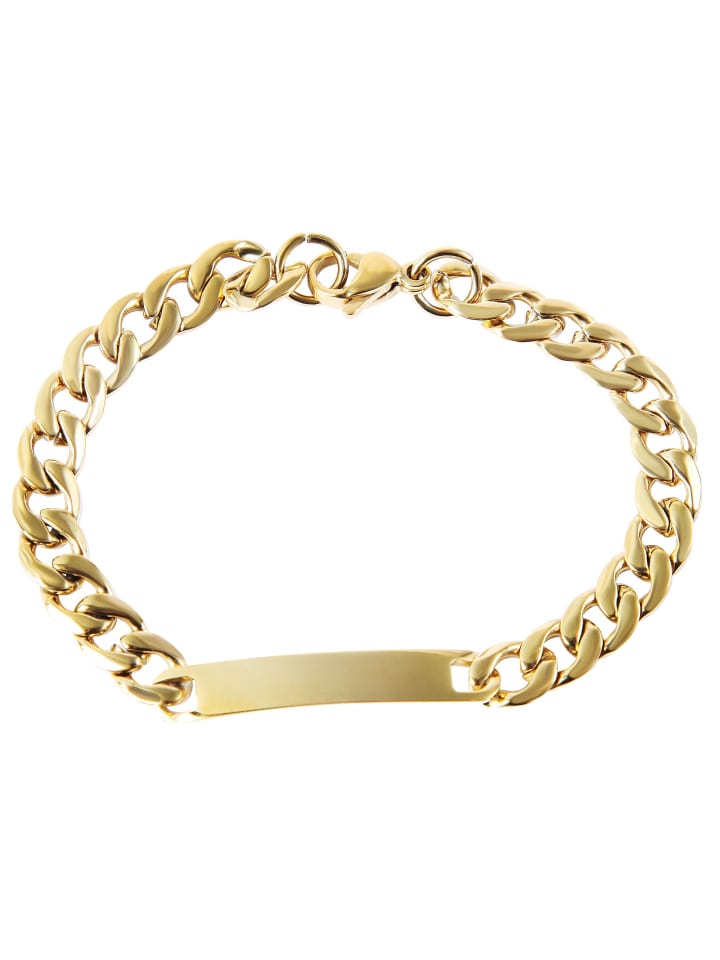 

Adeliás Женский браслет - браслет из нержавеющей стали в виде цепочки, 19 см, золотистый