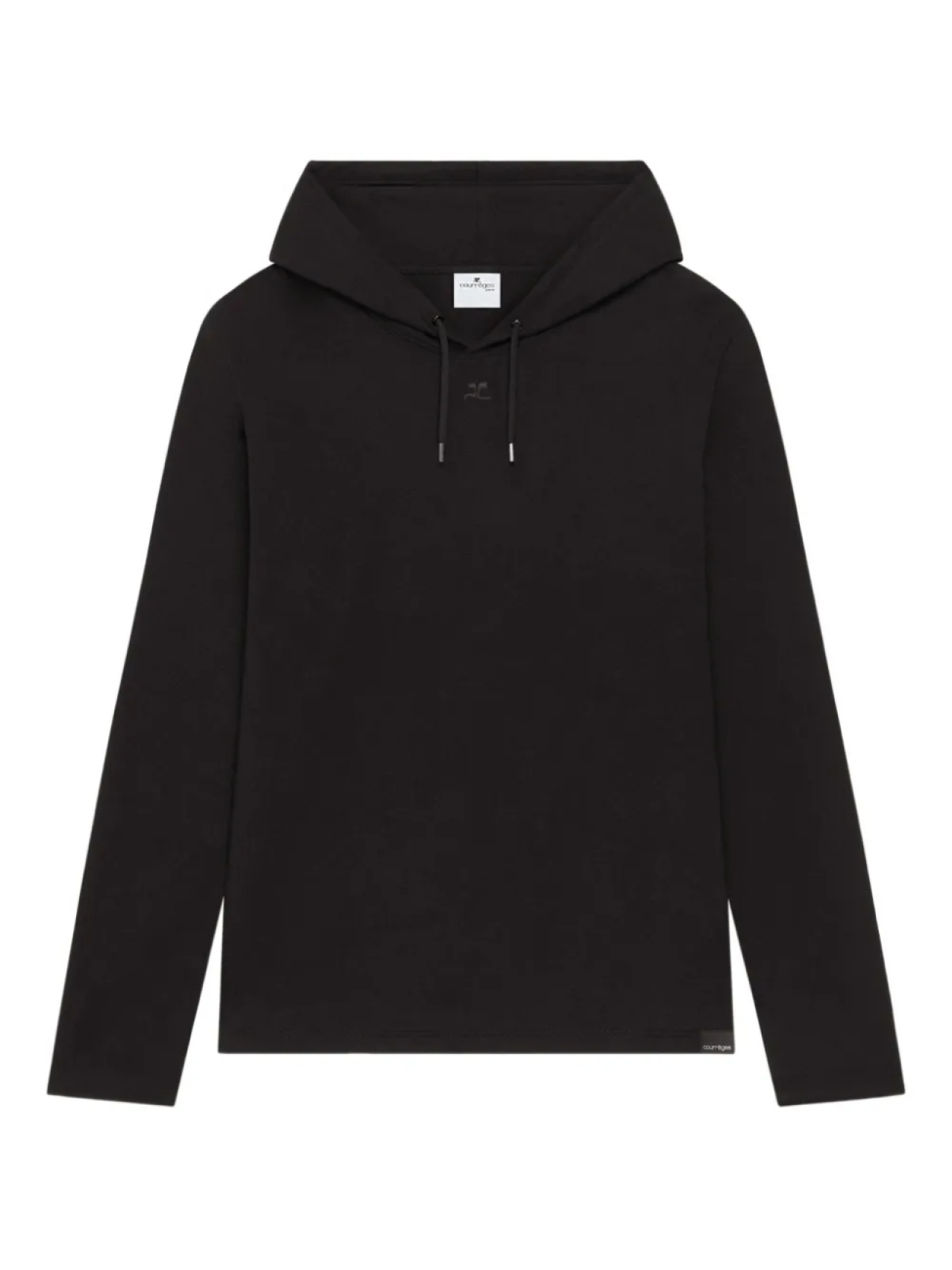 

Укороченное худи асимметричного кроя Courrèges, черный