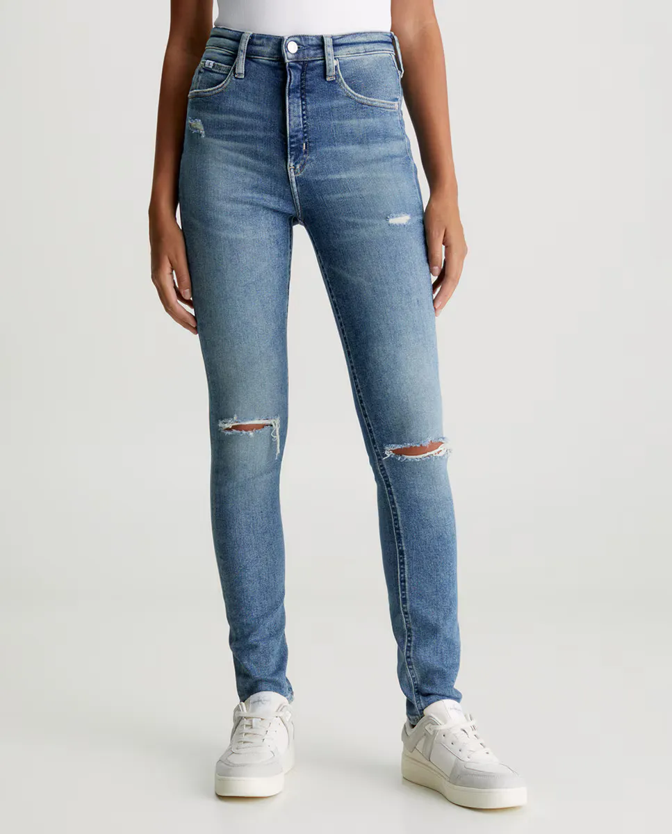 

Женские джинсы скинни с высокой посадкой Calvin Klein Jeans, индиго/синий