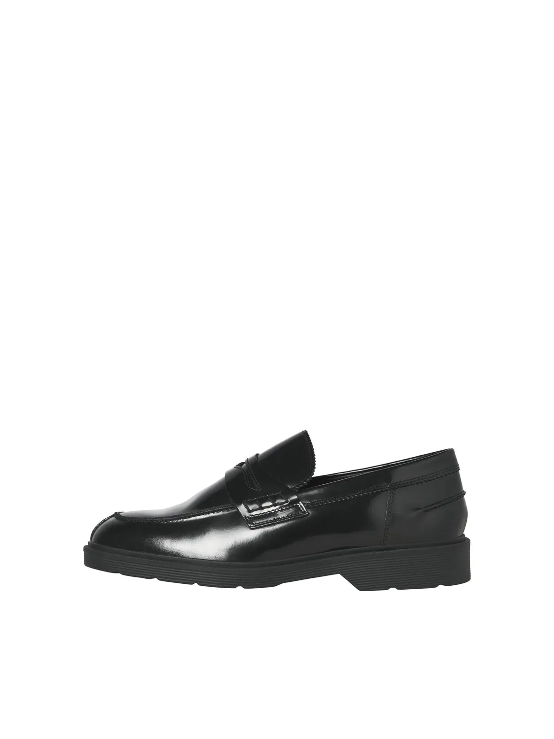 Слипоны из кожи, Jack & Jones, черный
