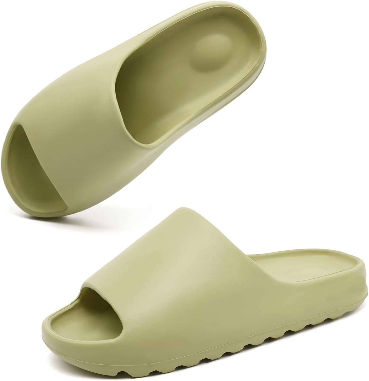 

Сандалии Cloud Slides для женщин и мужчин, домашние тапочки-подушечки, садовая обувь с открытым носком, женские сандалии, мягкие и легкие тапочки для душа для дома и улицы Shoquis, зеленый