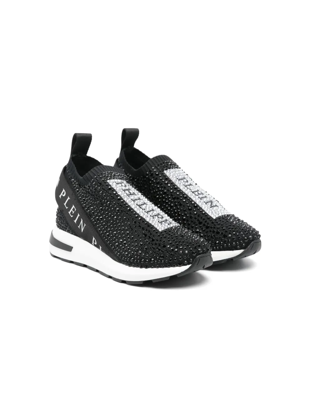 

Слипоны с кристаллами Philipp Plein Junior, черный