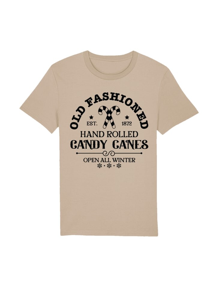 

Футболка F4NT4STIC T-Shirt Cany Canes Retro Weihnachts Sign, цвет desert dust