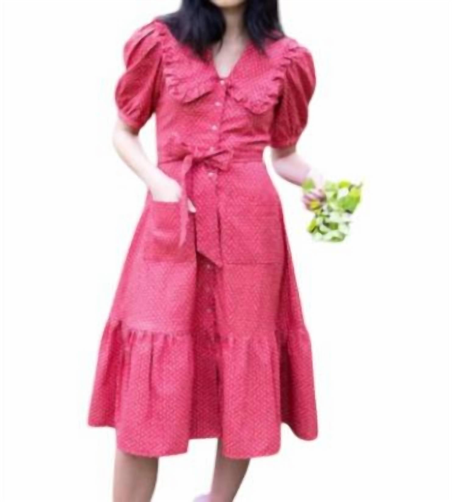 

Платье Жозефины в красном цвете Afternoon Sustainable Threads