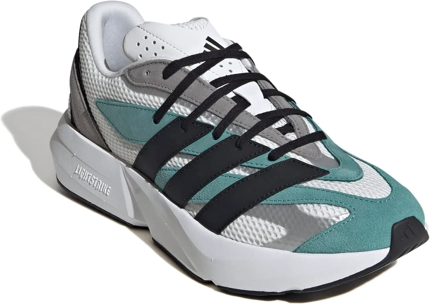 Мужские кроссовки Adidas Lightblaze, белый/черный/зеленый — фото 4