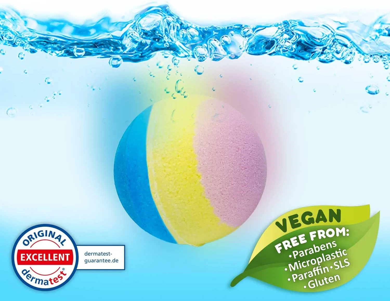 Детские бомбочки для ванны INKEE Rainbow с ароматом маршмеллоу, 15 шт. Inkee, 15 X Rainbow Bath Bombs With Almond Oil — фото 2