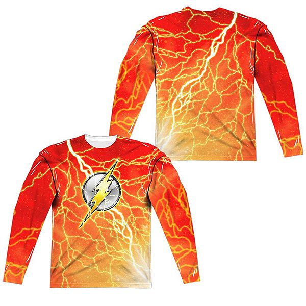 

Футболка с длинным рукавом adult poly crew с логотипом justice league of america lightning Licensed Character