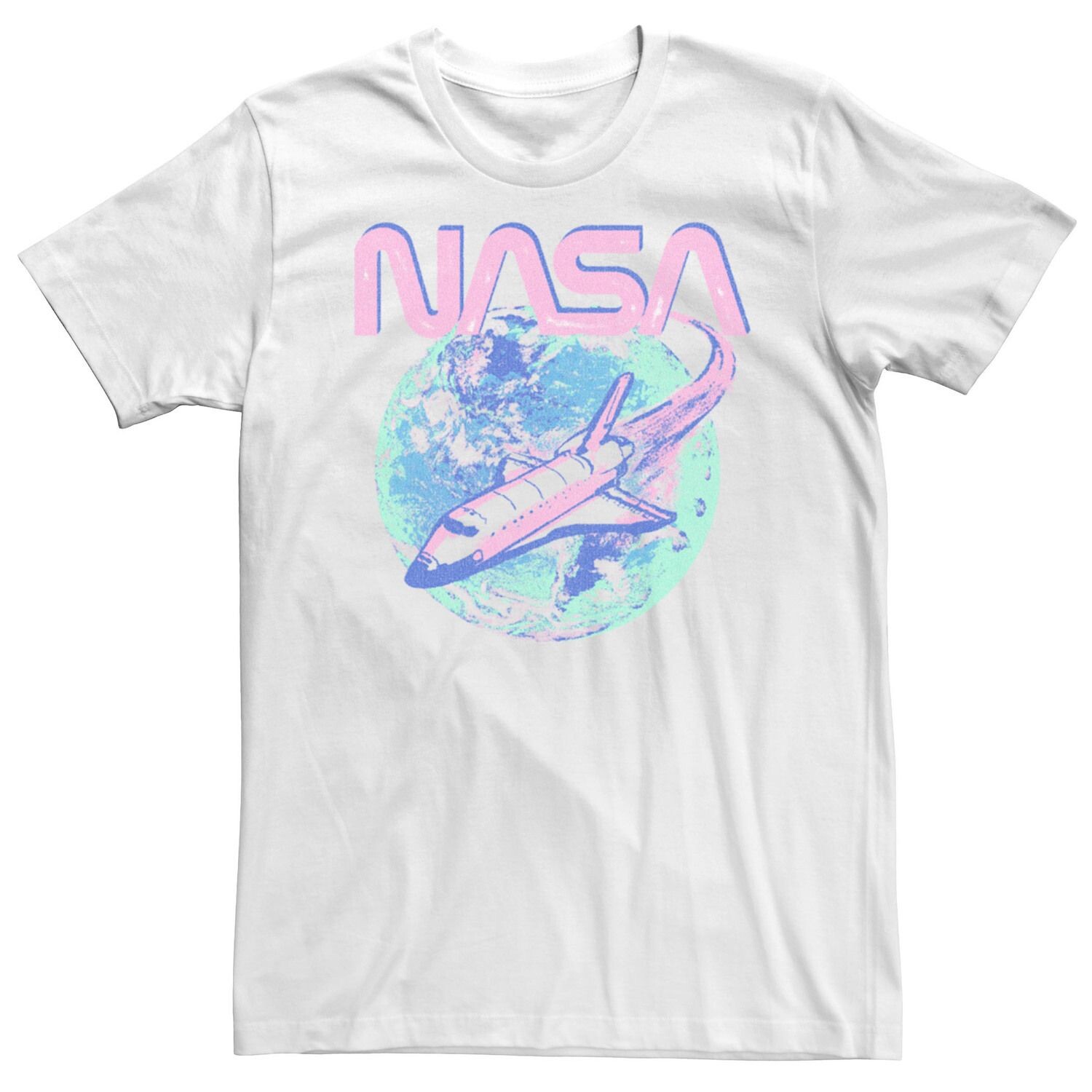 

Мужская пастельная футболка с логотипом NASA Rocket Earth Licensed Character
