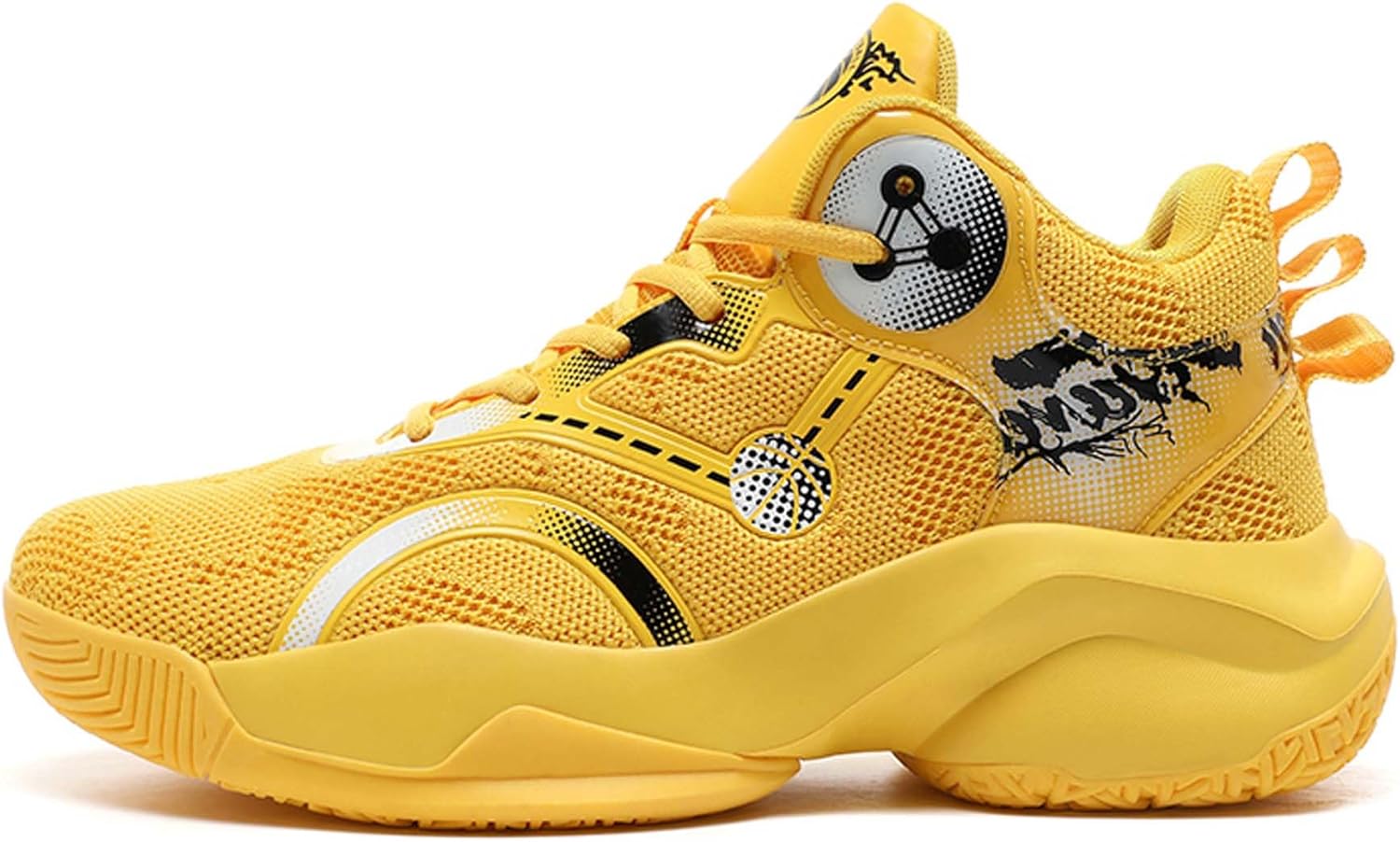 

Мужские баскетбольные кроссовки с шнуровкой, средние баскетбольные кроссовки, противоскользящие, с высокой упругостью, для бега, легкие, мягкие, износостойкие, прочные, повседневные спортивные кроссовки, для активного отдыха и путешествий Dzbajr...