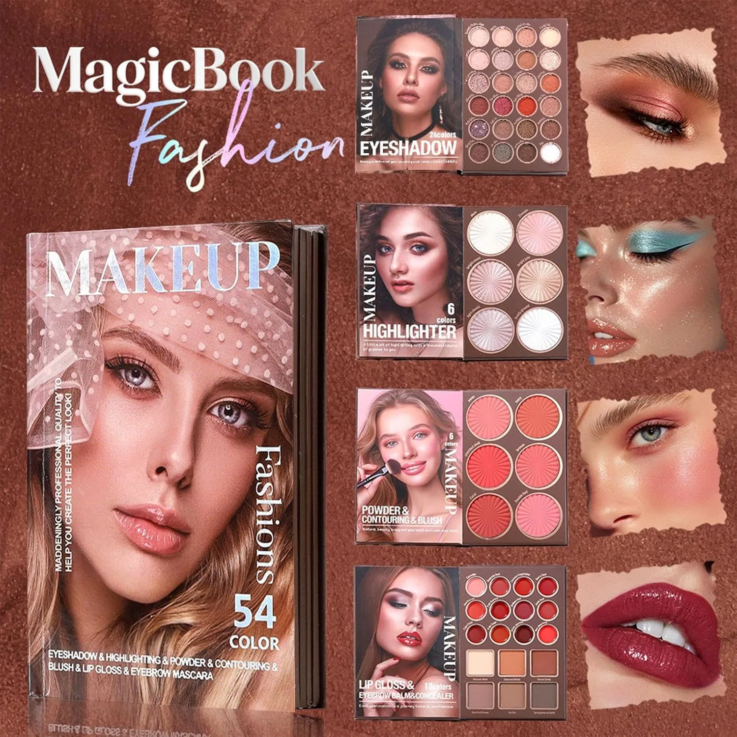 Палетка теней для век Permanent Pigment, 24 оттенка, без бренда — фото 4