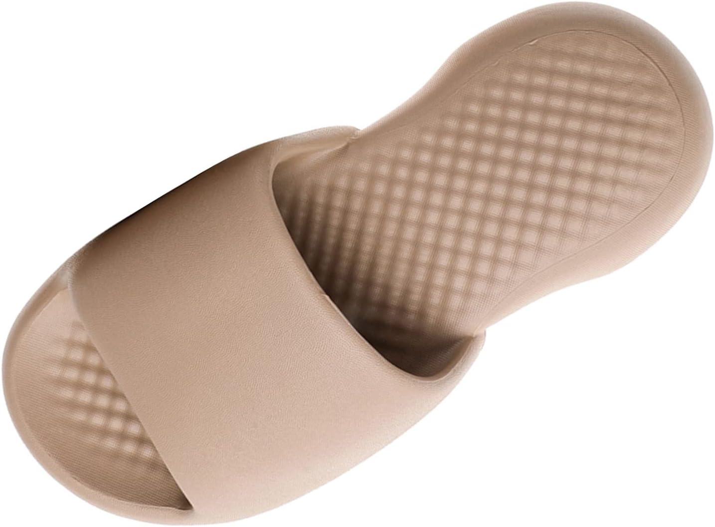 

Модные весенне-летние мужские тапочки для ванной, с нескользящей подошвой, плоской толстой подошвой, открытым носком, мужские клетчатые тапочки Generic, хаки