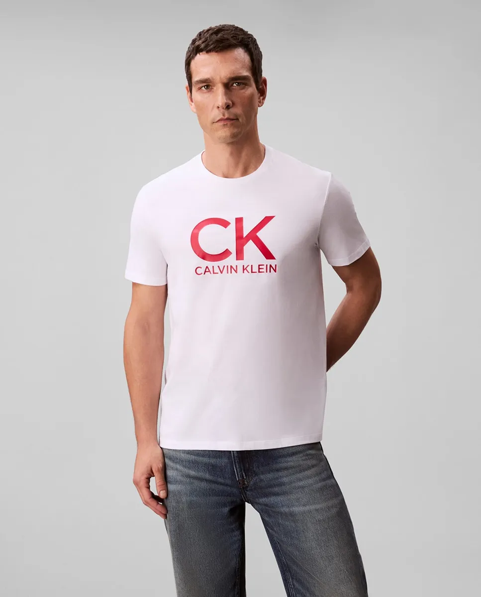 

Футболка мужская с графикой Calvin Klein Jeans, белый