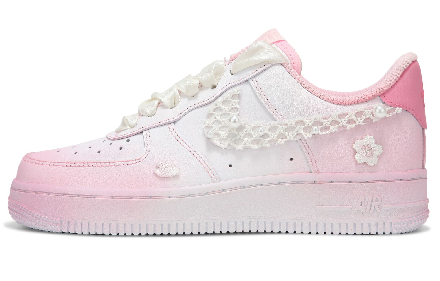 

Кроссовки Nike Air Force 1 Skateboarding Shoes Men Low-top Pink/white, розовый