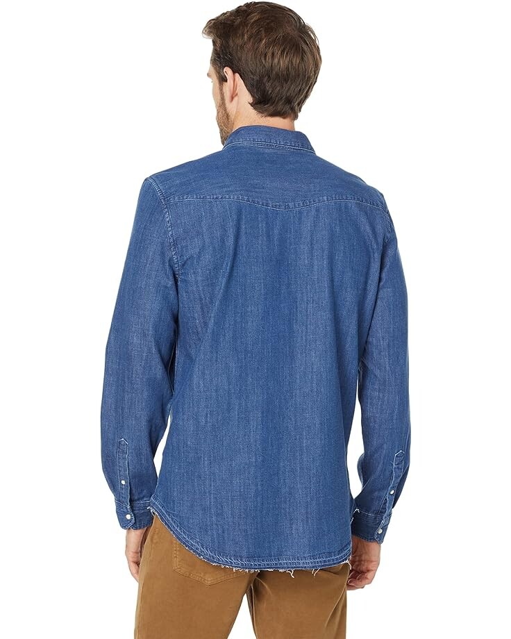 

Рубашка 7 For All Mankind Sawtooth Pocket Shirt, цвет Medium Indigo