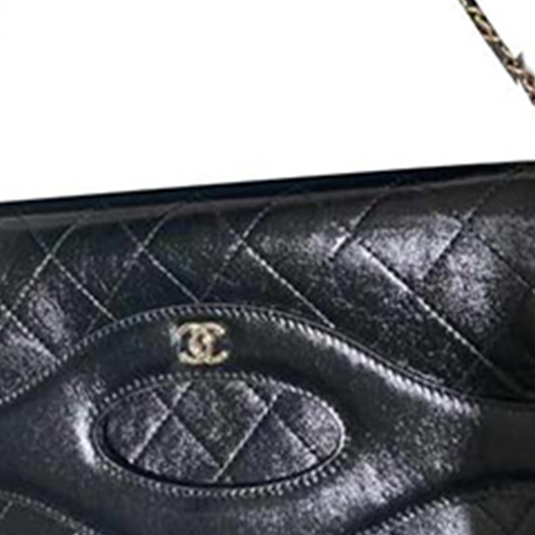 CHANEL Кожаная наплечная сумка через плечо мини женская черная — фото 2