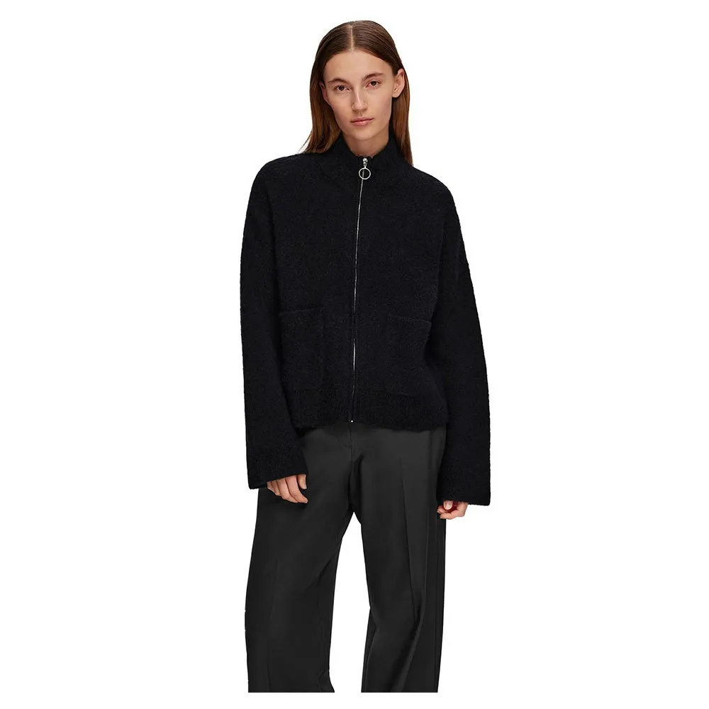 

Свитер Selected Sia Full Zip, черный