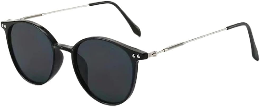 

Солнцезащитные очки с защитой UV400 | Леопардовый принт, круглая металлическая тонкая оправа | для женщин и мужчин, для занятий спортом на открытом воздухе и вождения DSVIGF, Black Silvery