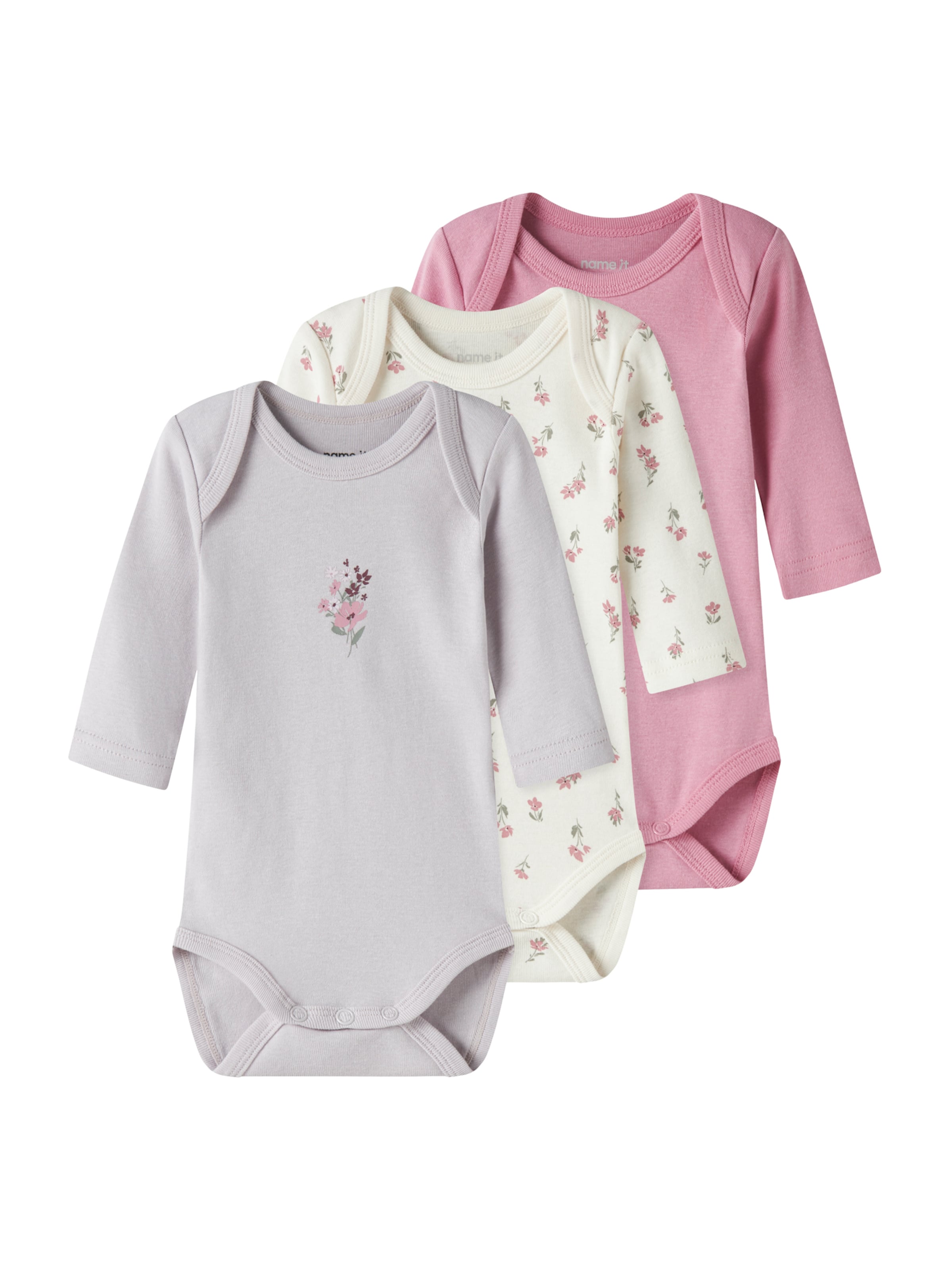 

NAME IT Комбинезон/боди светло-фиолетовый, эозин, белый