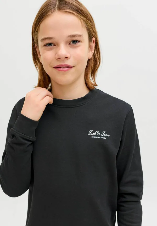 Свитшот с графическим принтом jjearchive и круглым вырезом Jack & Jones Junior, Black — фото 4