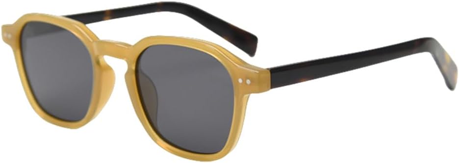 

Солнцезащитные очки для мужчин из ацетата, ретро-поляризованные солнцезащитные очки для женщин, защита от УФ-излучения UV400, леопардовый принт VFDHN, Yellow Leopard Grey