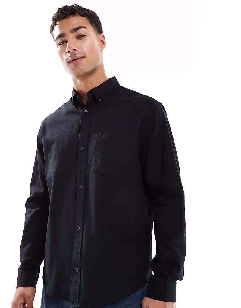 

Рубашка оксфорд обычного кроя ASOS DESIGN черного цвета
