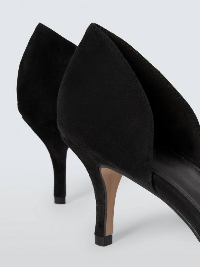 Darwen Suede Essential Heel открытые туфли Dorsay Court John Lewis, Black — фото 4